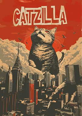 Catzilla Poster Art