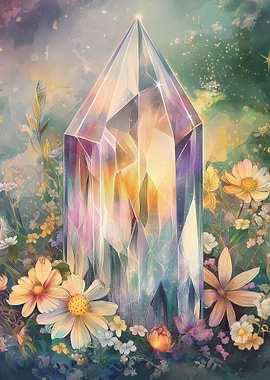 Crystal in Floral Garden