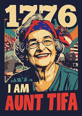 Aunt Tifa 1776 Patriotic Portrait