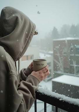 Snowy Sips: Cozy Winter Moment