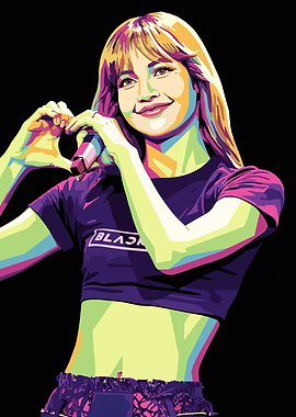 Lisa from Blackpink Pop Art Portrait