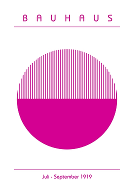 Bauhaus | Dark pink Circle