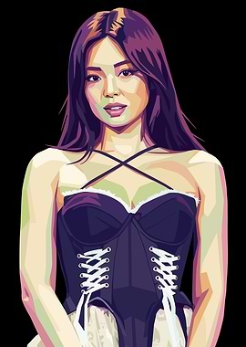 Jennie Kim Pop Art Portrait