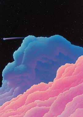 Pink and Blue Cosmic Clouds