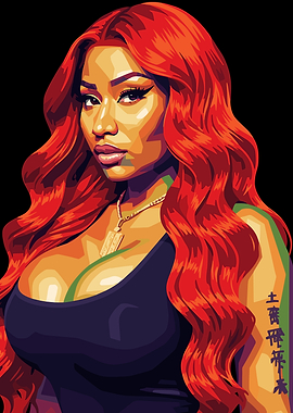 Nicki Minaj Pop Art Portrait