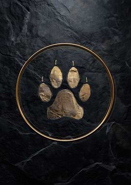 Golden Paw Print