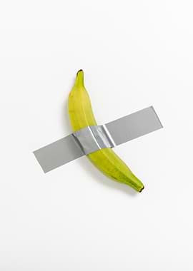 Banana Duct Taped to Wall