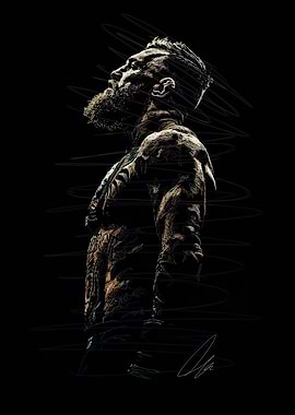 MMA Fighter Abstract Portrait