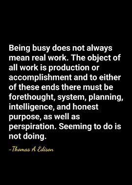 Thomas Edison Quote on Work