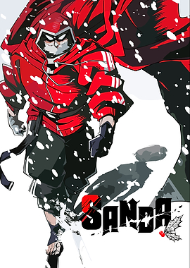 Modern Santa Claus in Red Hoodie