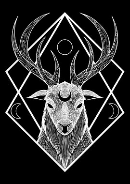Lunaris, a Mystical Moon Stag