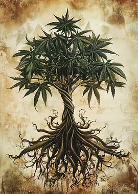 Cannabis Tree of Life Artwork