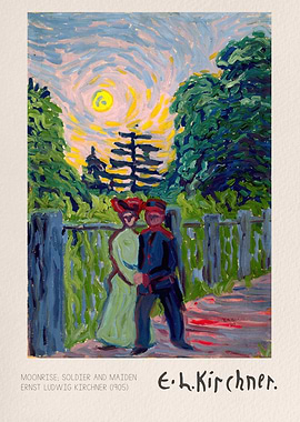 Moonrise, Soldier and Maiden by Kirchner