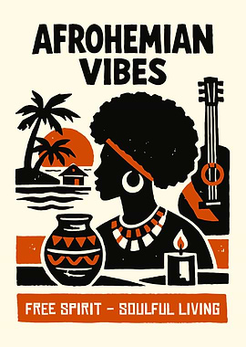 Afrohemian Vibes Art Print