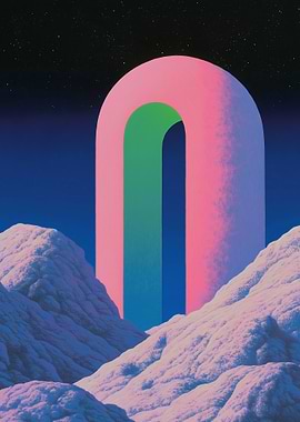 Surreal Landscape with Archway