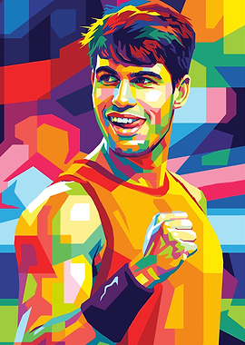 Carlos Alcaraz Pop Art Portrait