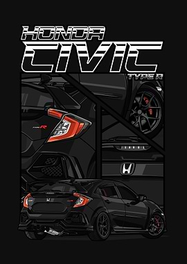 Honda Civic Type R Illustration