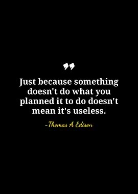 Thomas Edison Quote on Black