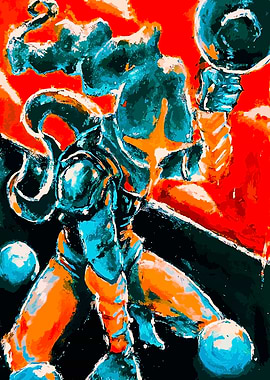 Abstract Warrior Painting