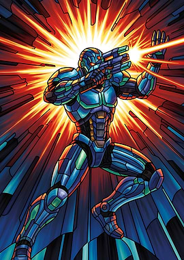 Futuristic Soldier with Energy Weapon