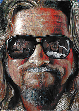 The Dude Portrait with Reflections