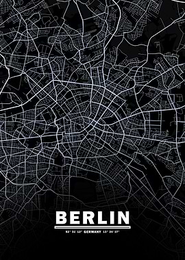 Berlin City Map - Minimalist Design