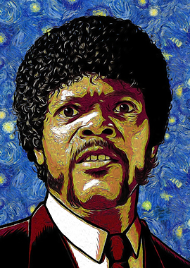 Samuel L. Jackson Starry Night Portrait