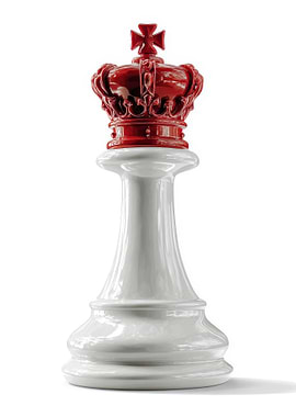 Red and White Chess King