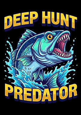 Deep Hunt Predator Fish Illustration