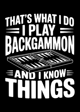 Backgammon Player Knows Things