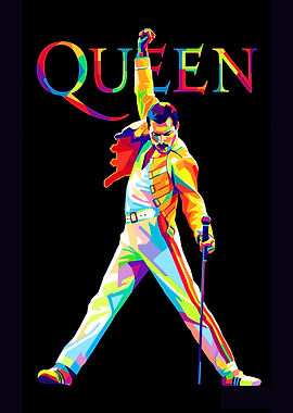 Freddie Mercury Pop Art Illustration