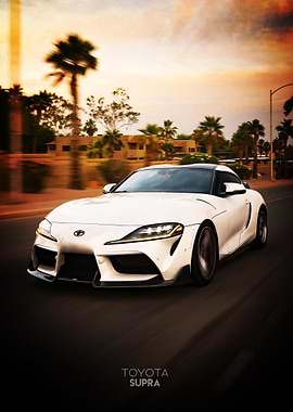 Toyota Supra on the Road Poster