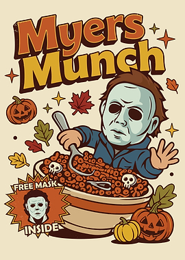 Myers Munch Cereal Cartoon Illustration