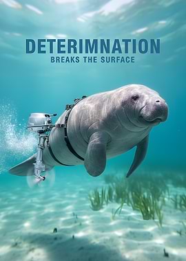 Manatee with Motor: Determination Breaks Surface