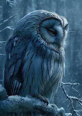 Winter Owl Portrait