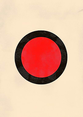 Red Circle with Black Outline