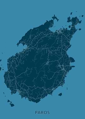 Paros Island Map - Greece