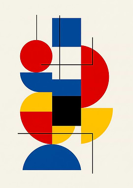 Geometric Abstract Art Composition
