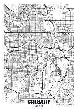 Calgary Canada City Map