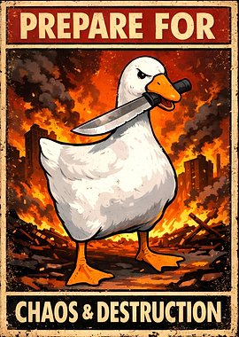 Prepare for Chaos Goose Poster