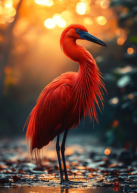 Scarlet Ibis in Natural Habitat