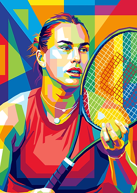 Aryna Sabalenka Tennis Player Pop Art Portrait