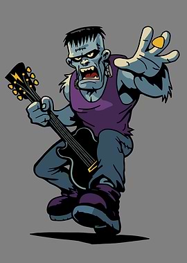 Frankenstein's Monster Rocking Out
