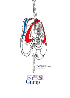 Forrest Gump Shoes Illustration