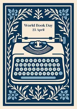 World Book Day Typewriter Illustration