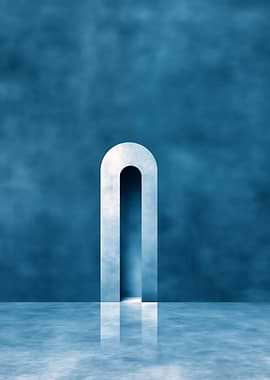 Abstract Blue Archway