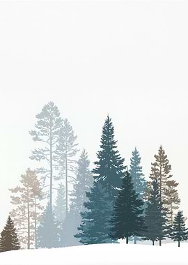 Winter Forest Silhouette