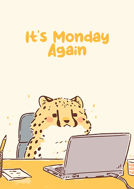 Monday Cheetah Cartoon