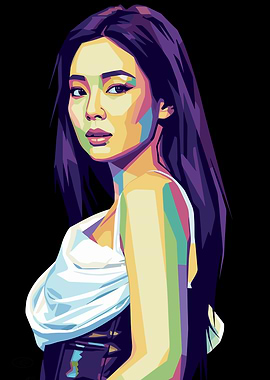 Jennie Blackpink Colorful Portrait