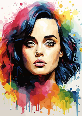 Colorful Portrait of a Katy Perry